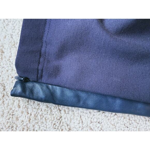 Marciano 100% Lamb Leather Front Leggings Small Dark Blue Edgy Lived in Luxe - Picture 8 of 12